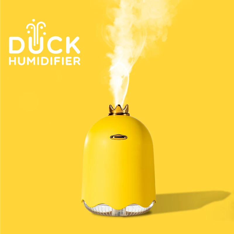 

250ML Car USB Air Humidifier Ultrasonic Mist Maker Fogger High Quality Essential oil Diffuser Funny Yellow Duck Aroma Difuser