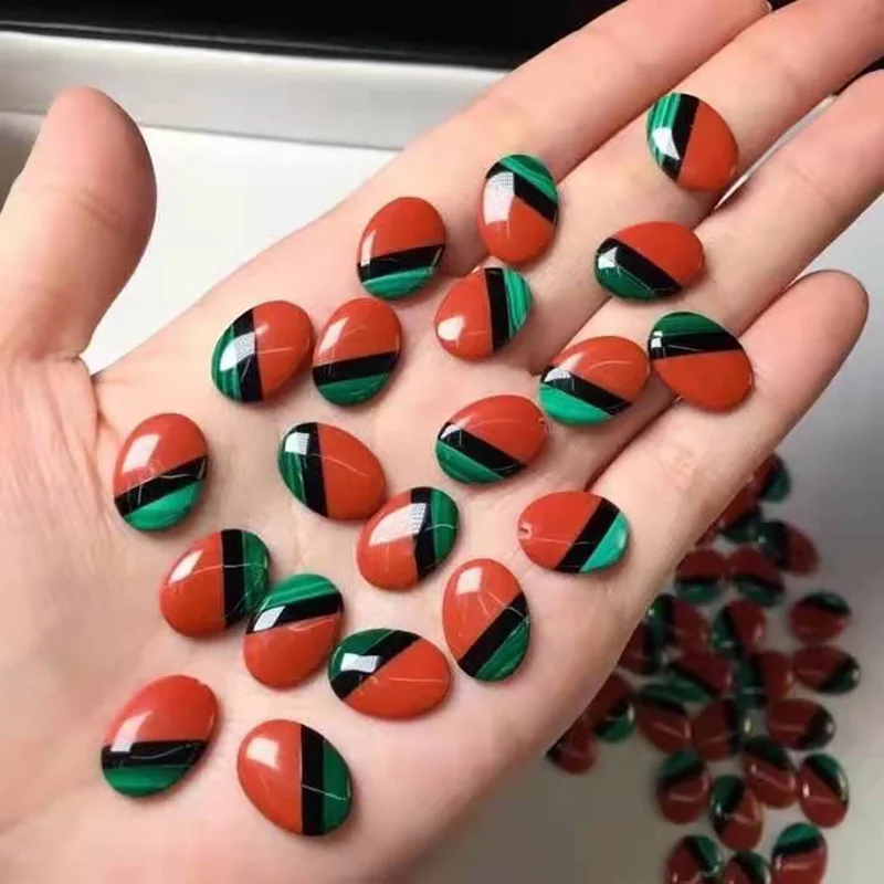 

128 шт./лот натуральный красный агат черный оникс Малахит разнообразие натуральных камней необработанные драгоценные камни Кольцо лапша опт...