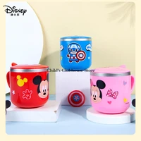 disney 260ml breakfast milk cup childrens training cup stainless steel kid training cup baby drinking cup cute childrens mug