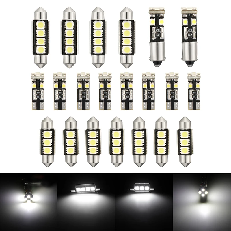 

21pcs/set Auto LED Interior Light Dome Map Car Lamp Kit License Plate Light Bulbs for BMW E46 Sedan M3 1999-2005 led light bulbs