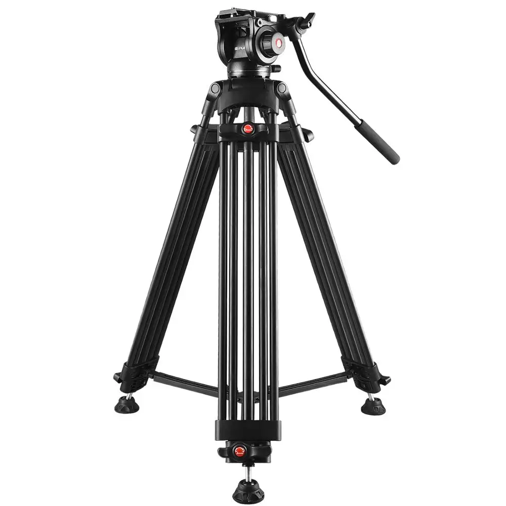 

Professional Heavy Duty Video Camcorder Aluminum Alloy Tripod with Fluid Drag Head for DSLR / SLR Camera Height: 80-160cm