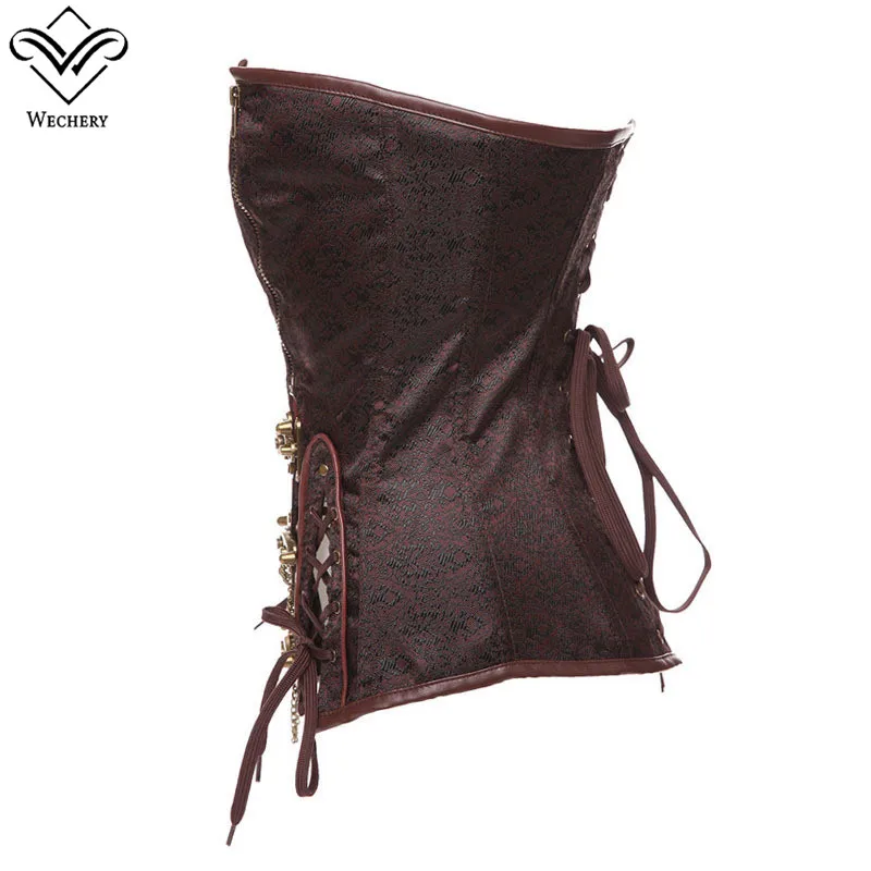 Стимпанк корсет Overbust Корсеты и бюстье готический Push Up корсаж Женская пикантная