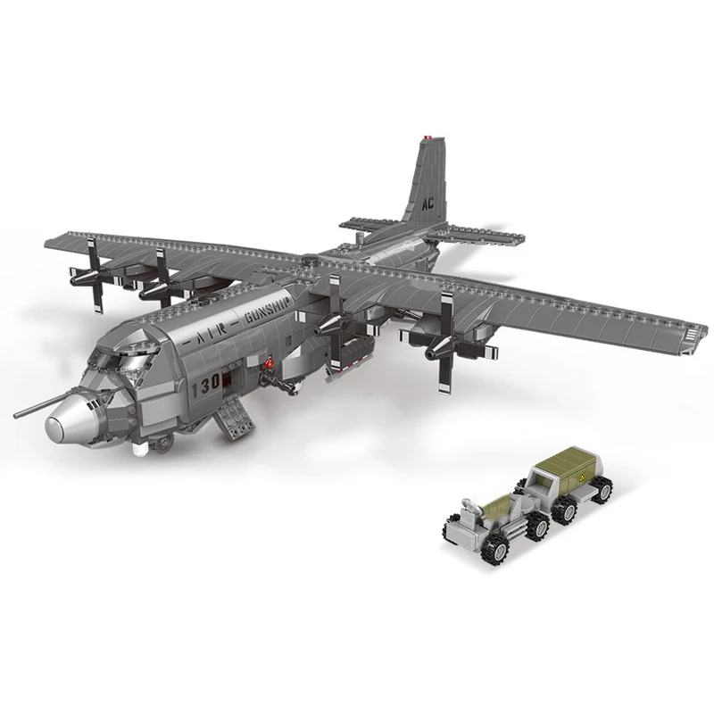 646-1713 шт. WW2 военные серии строительные блоки с фигурками боевик AC130 A10 Fighter WZ10