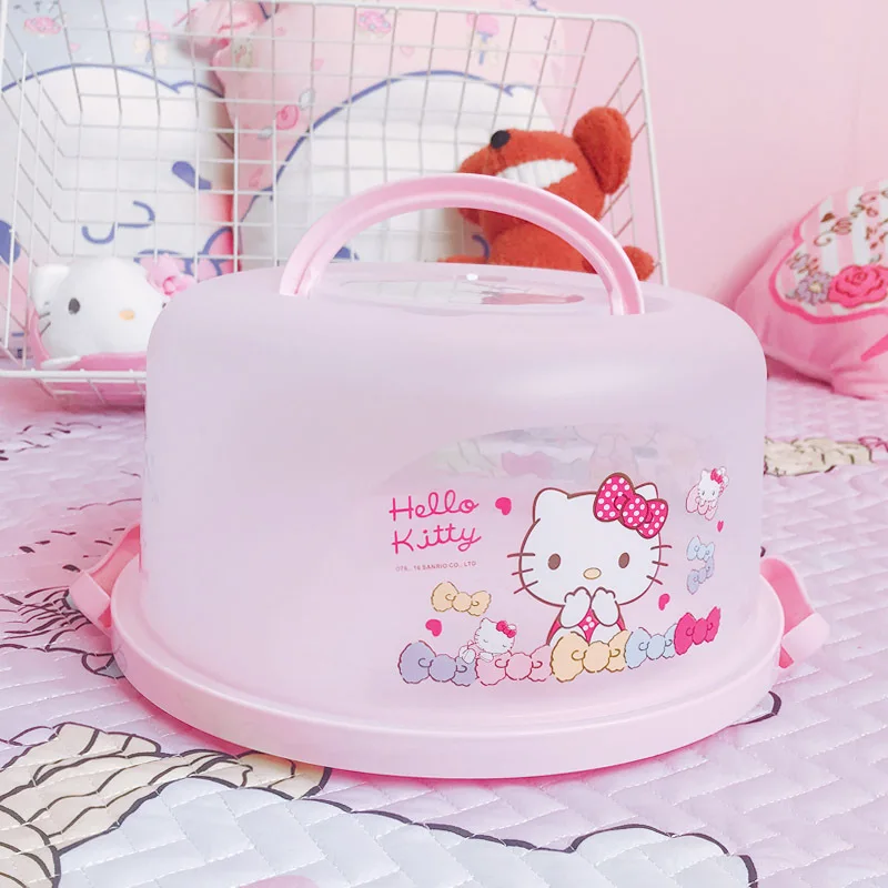 Kitchen Hello Kitty Cake Storage Box In Plastic Cupcake Portable Hand Bakery Gift Snacks Bakeware | Дом и сад