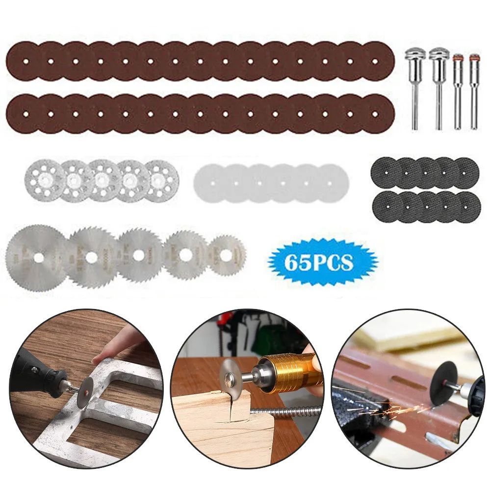 

22/25/32/35/44/50mm Cutting Wheel 65Pcs Accessories DIY For Mini Drill