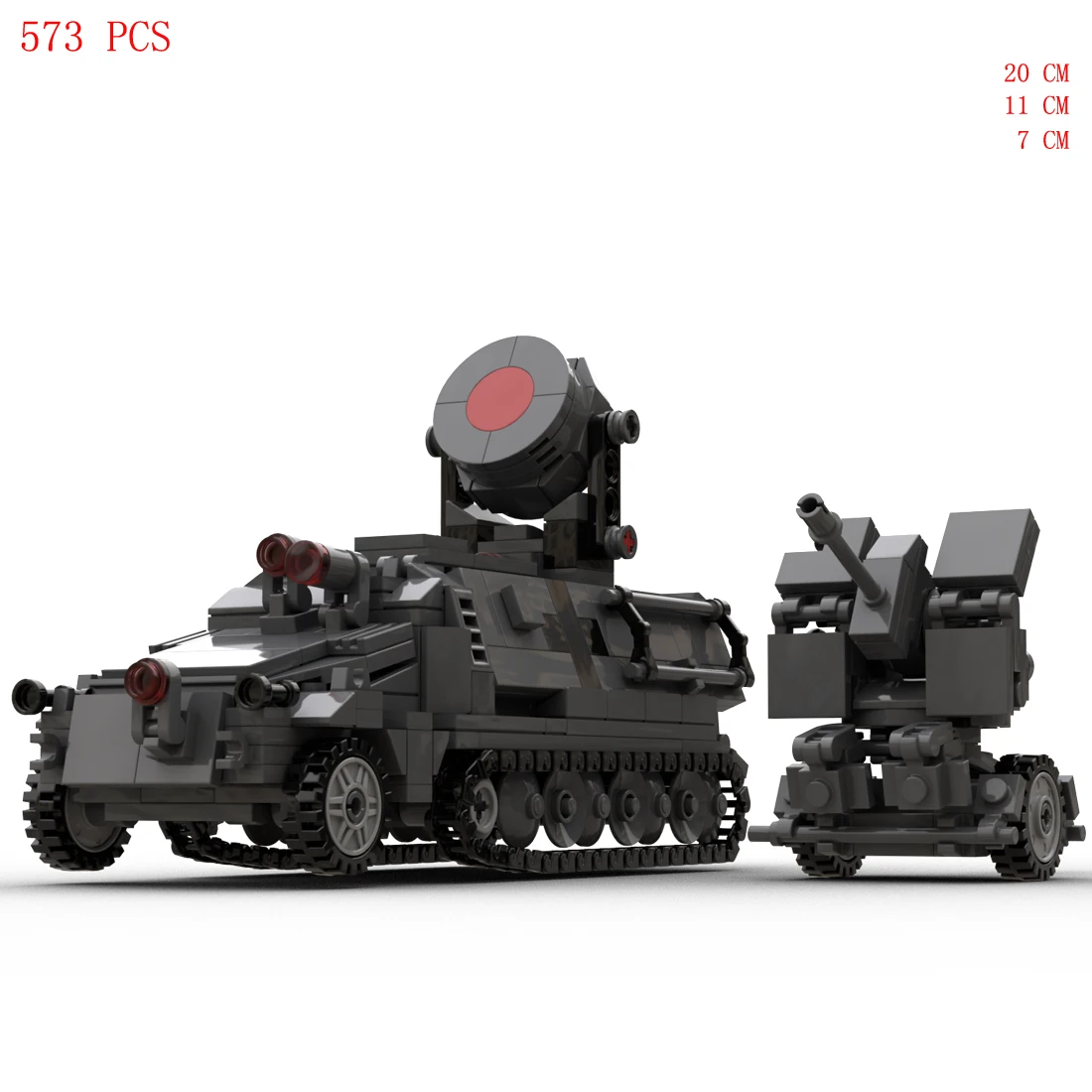 

hot military WWII Germany army SDKFZ 251 17 Anti-aircraft armored vehicles Blitz war equipment Building Block weapon bricks toys