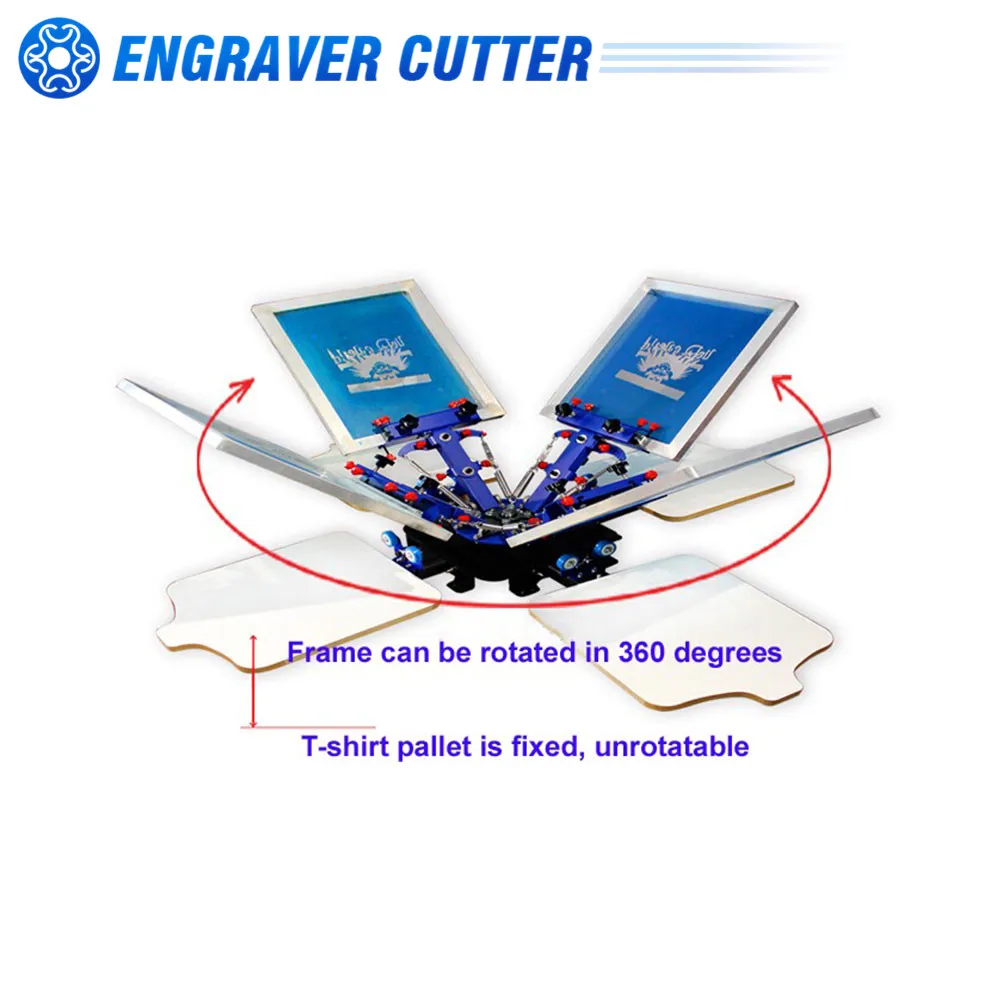 4 цвета станция микро регистрации шелкография печатная машина футболка принтер |