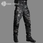 Брюки HAN WILD мужские тактические в стиле милитари, камуфляжные боевые штаны из плотного флиса, рабочая армейская одежда, охотничьи штаны