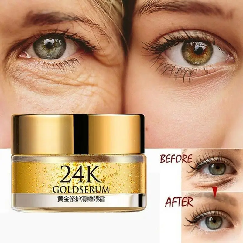 24k Gold Сыворотки Гиалуроновая кислота ремонт раздвижной крем для глаз против