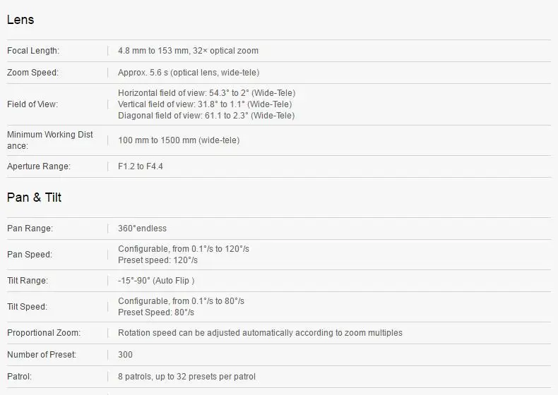 DS-2DE5432IW-AE 4MP 32X сетевая ИК PTZ камера Hikvision cctv IP камера POE