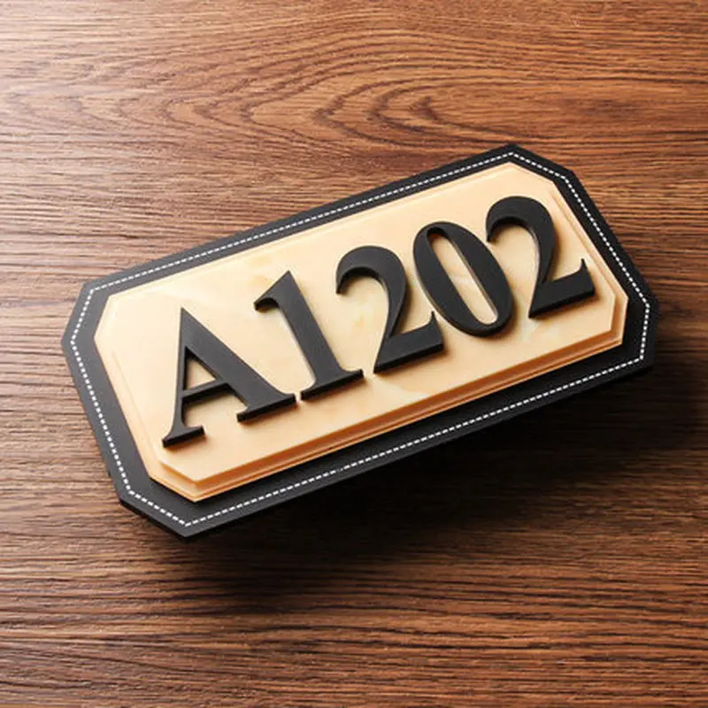 Стереоскопический 3D индивидуальные номера дверей дома пластины СТИКЕР знак на