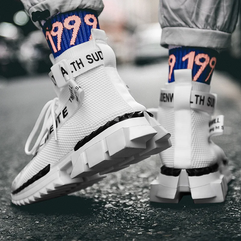 Кроссовки мужские высокие теннисные кеды повседневная спортивная обувь в