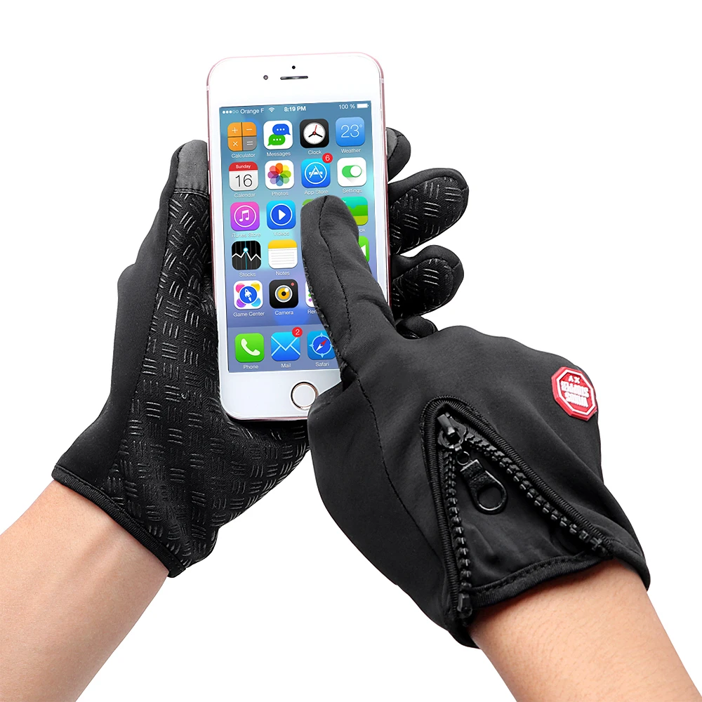 

Bike Anti-Slip Waterproof Motorcycle Skiing Gloves for Outdoor Sport Men Cycling Gloves Winter Unisex Touchscreen Full Finger
