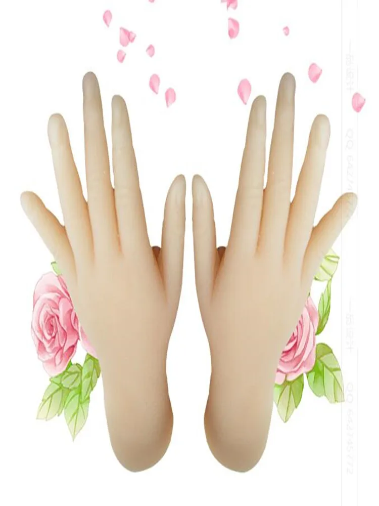 

13*5*8cm Simulation Child Hand Mannequin Full Glue Girl Real Life Inverted Hand Control Doll 2pc/lot D074