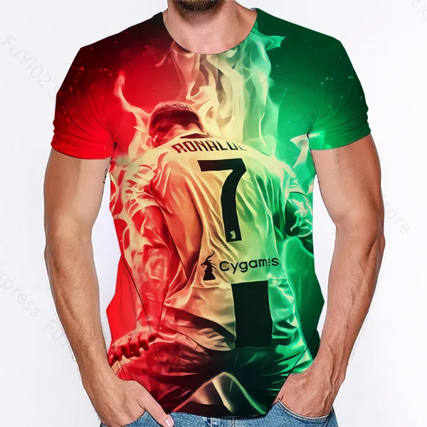 

Cristiano Ronaldo 3D Print T-shirt CR7 Tees 2020 Hot Sale Shirt Summer Short Sleeve Tops O-Neck Hip Hop Sport Casual Clothing