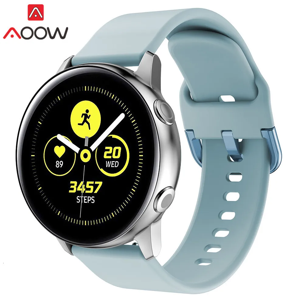 20 мм силиконовый ремешок для часов samsung Galaxy Watch 42 мм gear S2 Amazfit Bip сменный Браслет ремешок для Galaxy Active 1 2