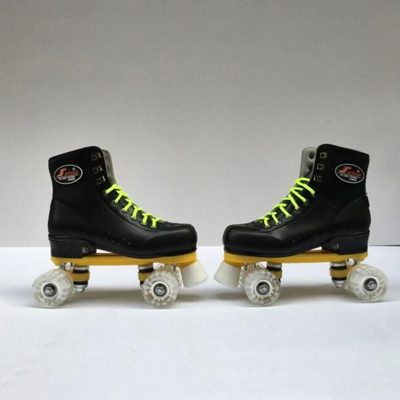 

Adult Double Row Skates Roller Skates Double Line Roller Skates Full Flash Speed Skating Patines with PU 4 wheels