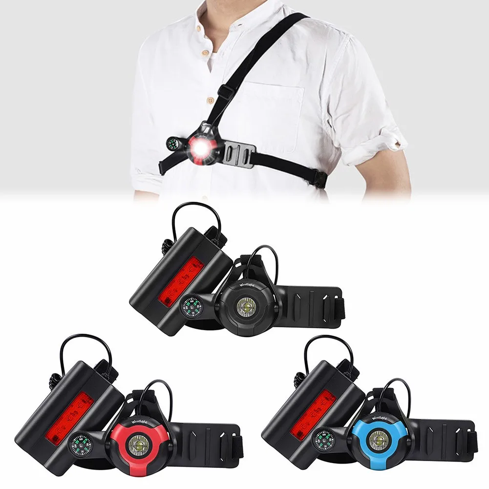 

Night Running LED Light USB Rechargeable Waterproof With Compass Gopro1 Base ABS Outdoor Sports Fitness Equipment