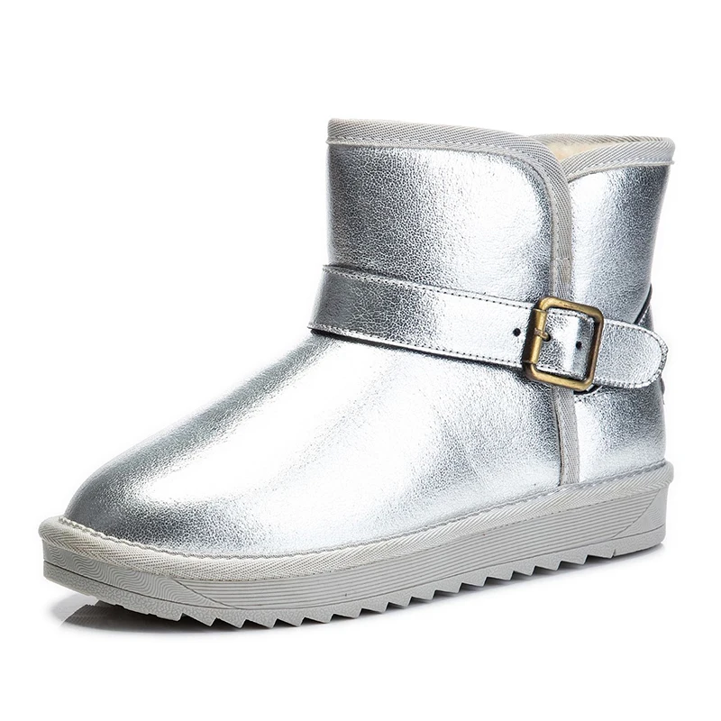

New Snow Boots Women's Flat Shoes Women's Winter Boots 2020 Trend Warm Ankle Boot Female Shoe Winter Woman Shoes Solid Booties
