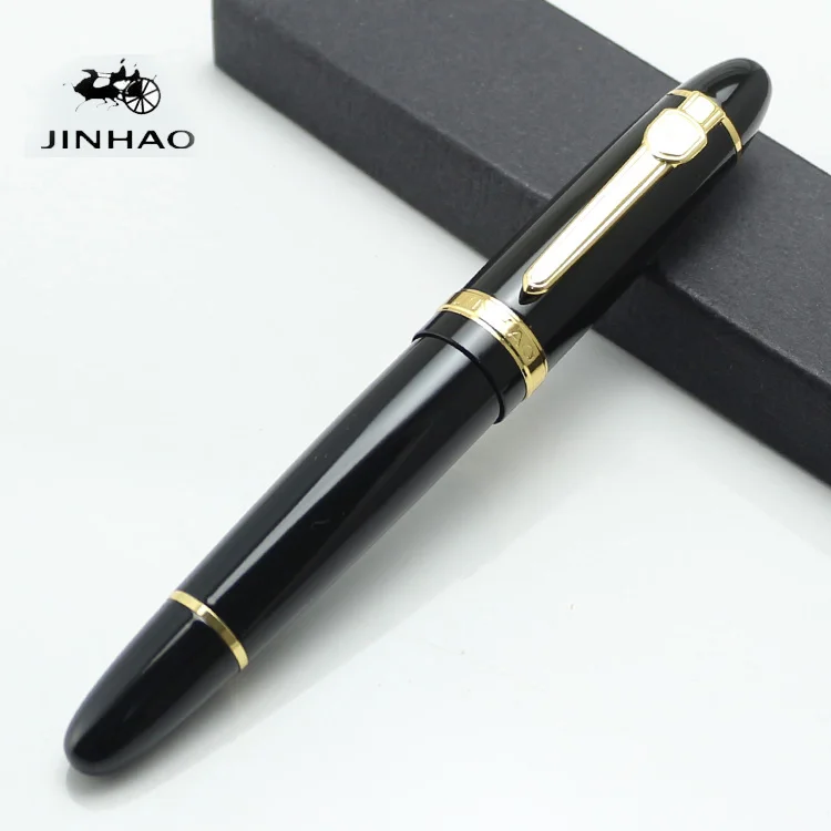 JINHAO 159 Broad 18KGP 0 7 мм Nib Fountian Pen 19 цветов черный лак золотая отделка большая тяжелая
