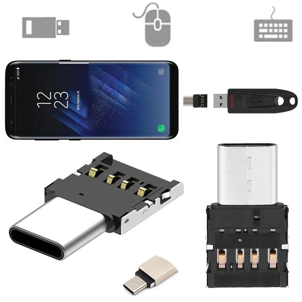 Портативный мини USB адаптер Type-C к 3 0 OTG конвертер для портативных ПК мобильных
