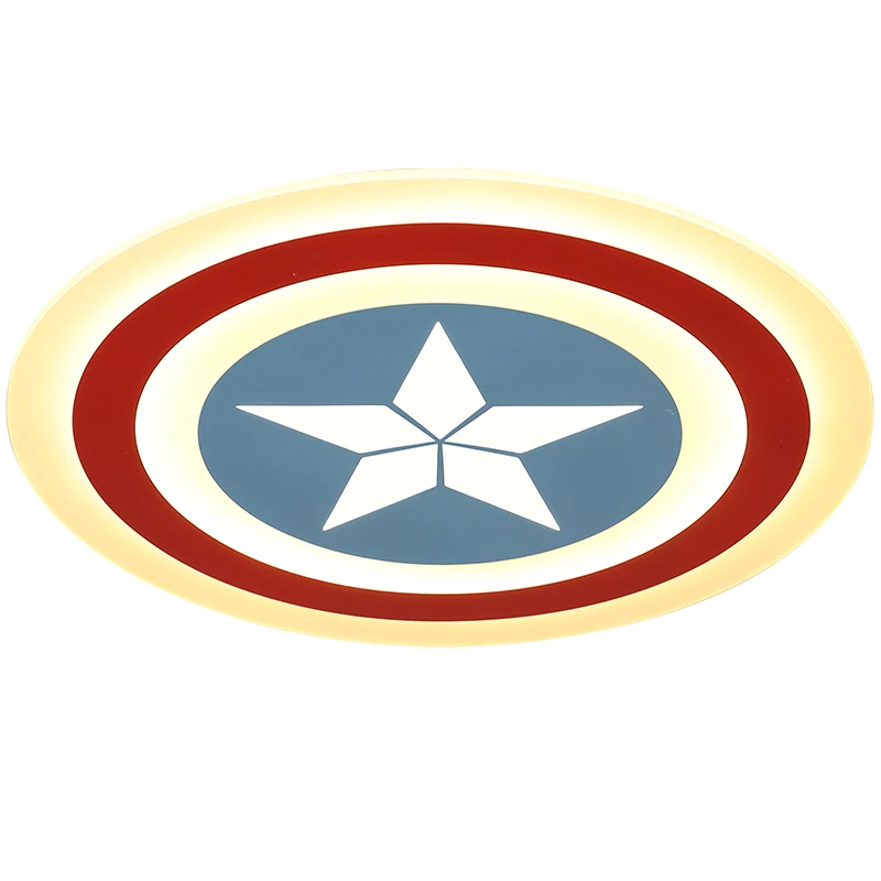 Детский светодиодный потолочный светильник Капитан Америка с пультом