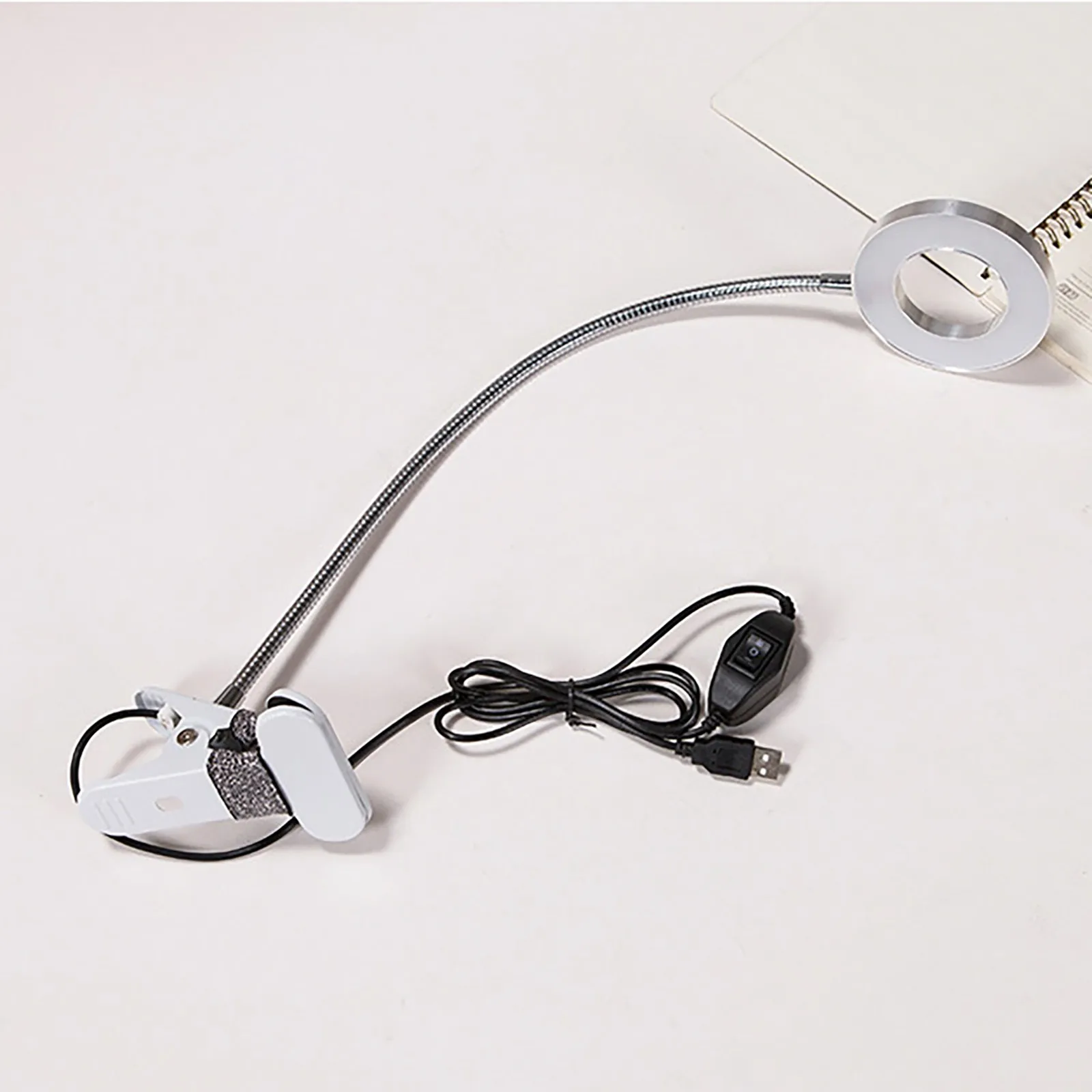 

Portable USB Led Light Rechargeable Mini Clip-On Desk Lamp Light Flexible Nightlight Warm Reading Lamp For Travel Bedroom Book