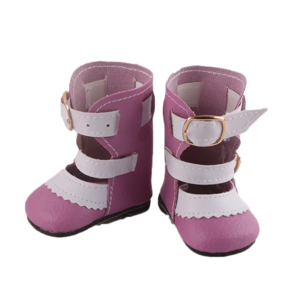 LUCKDOLL 5 видов сапог подходит 18 дюймов Американский 43 см Детские аксессуары для кукол, игрушки для девочек, поколение, подарок на день рождения - Цвет: n445