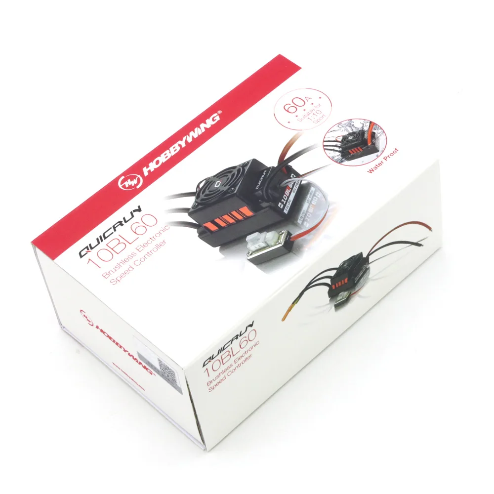 Hobbywing QuicRun-WP-10BL60 Бессенсорный Бесщеточный Регулятор Скорости 60A ESC для 1/10 Rc автомобилей