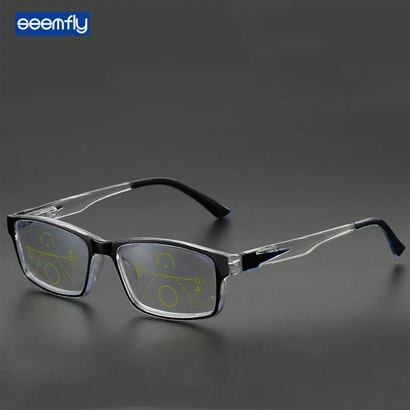 

Очки Seemfly для чтения с защитой от сисветильник, ульсветильник очки для дальнозоркости с мультифокусом для мужчин и женщин с диоптриями + 1,0 + 4,0