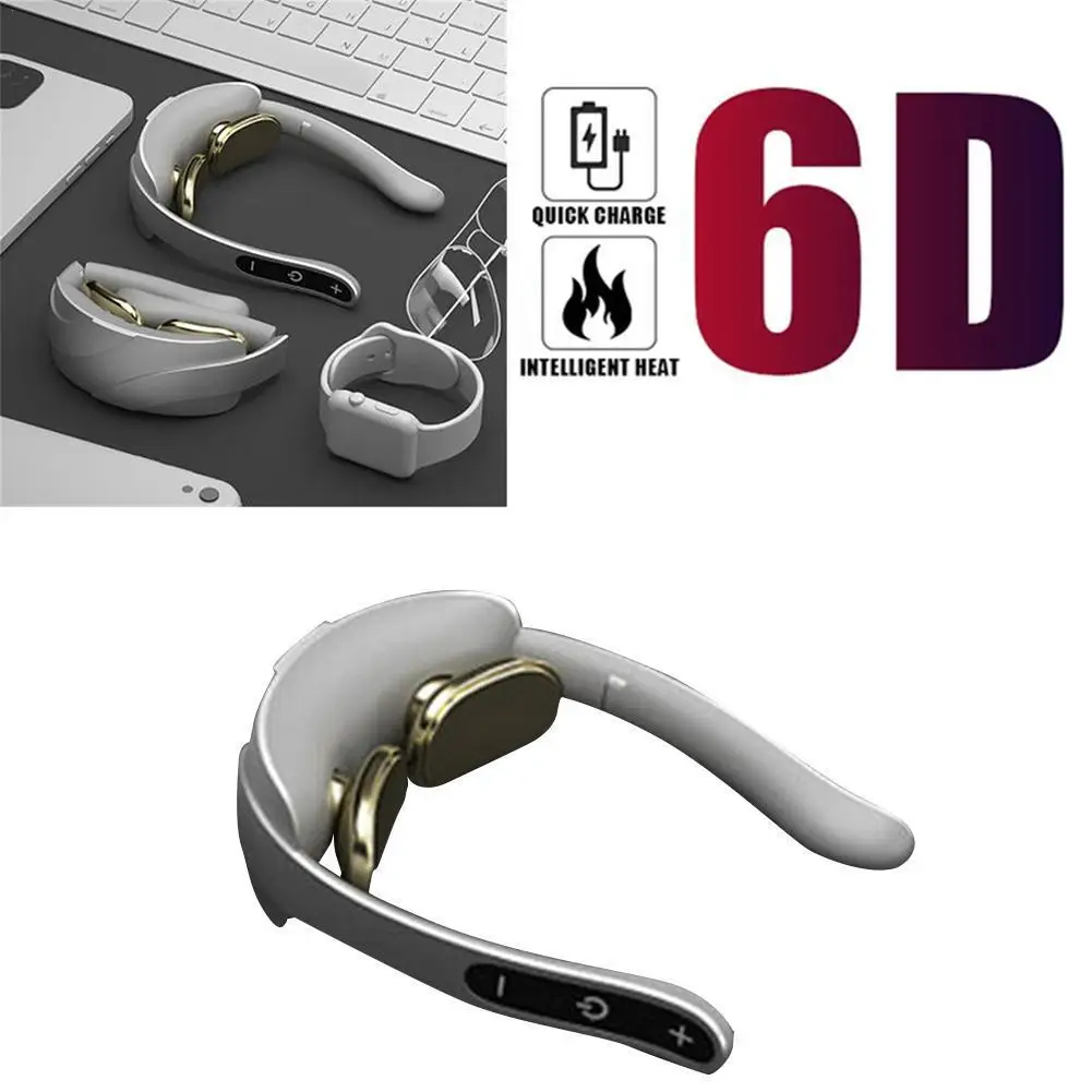 

New Cervical Massager Smart Heating Mini Folding Neck health Massager Muscle Pain Relieving Relaxation K7Q2