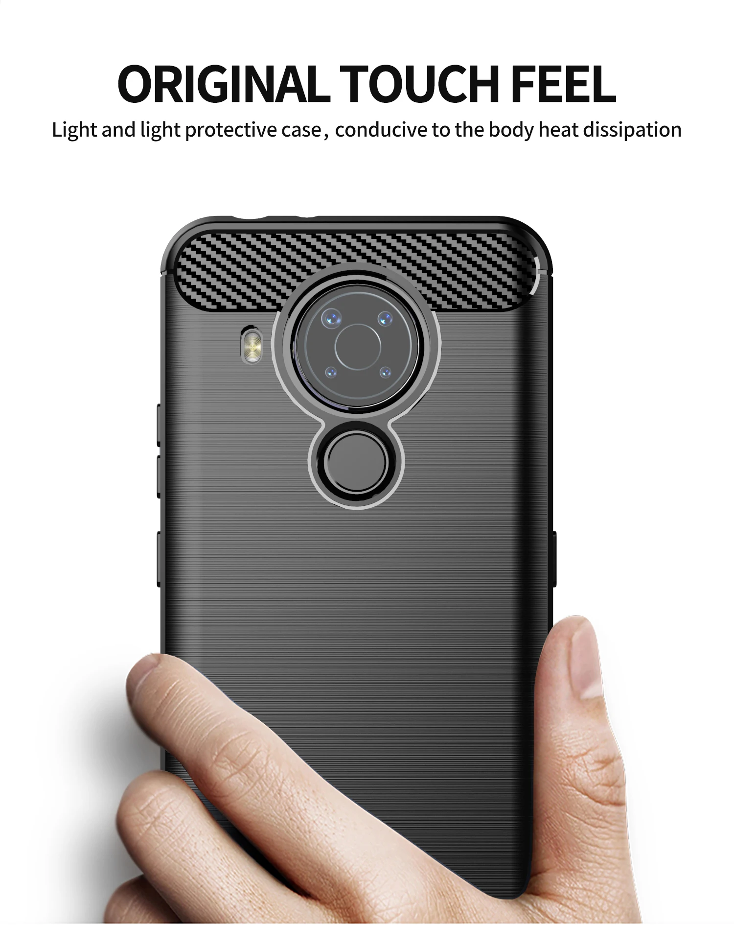 Защитный чехол для Nokia 5 4 ТПУ противоударный силиконовый бампер однотонный