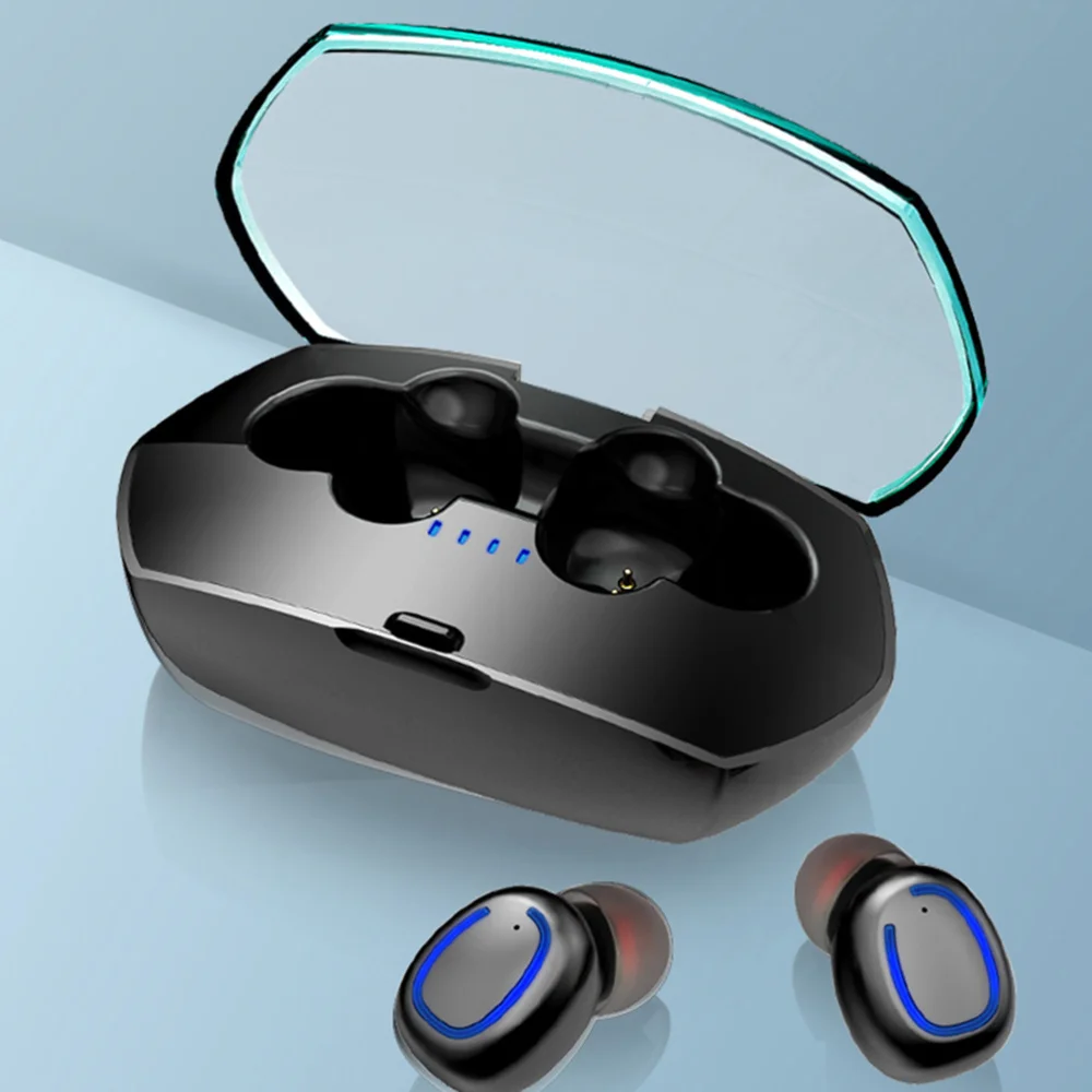 1 пара TWS гарнитуры Беспроводные наушники Гарнитура Мини с зарядным устройством