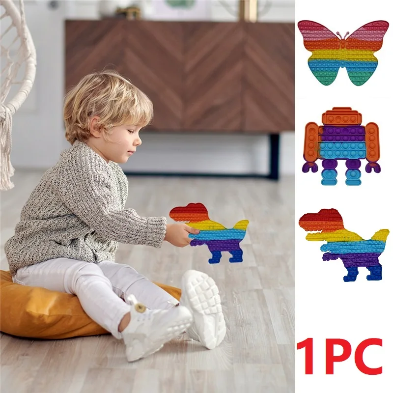 

Big Push Bubble Fidget Toys Figet Sensory Antistres Silicone Squeeze Relief Kawaii Birthday Anti-stress Fidget