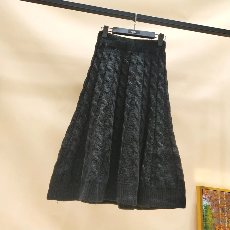 Уличная одежда длинные юбки плюс размер эластичная длинная юбка мода осень 2019