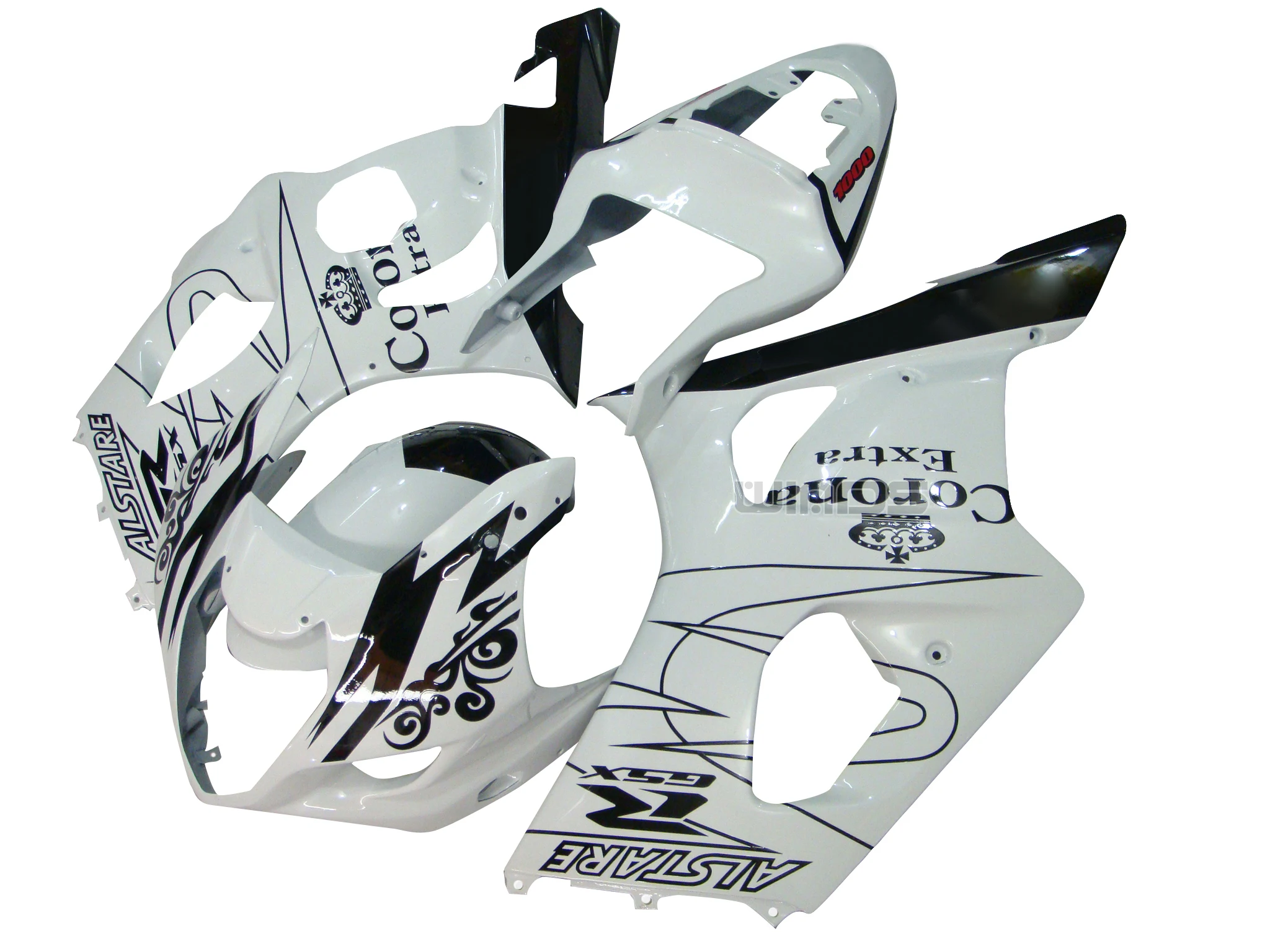 

For Suzuki GSXR 1000 2003 2004 ABS Injection Body Frame Fairing Kit Glossy White ALSTARE Edition