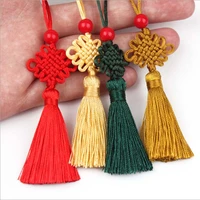 510pcs 5cm small chinese knot silk tassel pendant sewing curtain charms tassel for diy craft jewelry making accessories