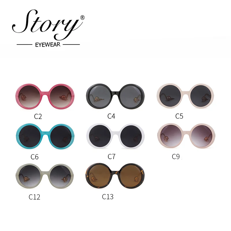 Женские винтажные солнцезащитные очки S69113 круглые брендовые дизайнерские