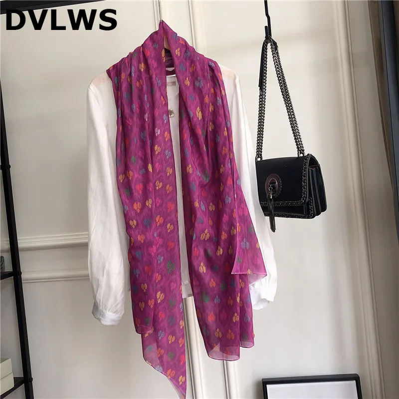 Корейский маленький теплый шарф весна лето осень женский хлопковый шелковый