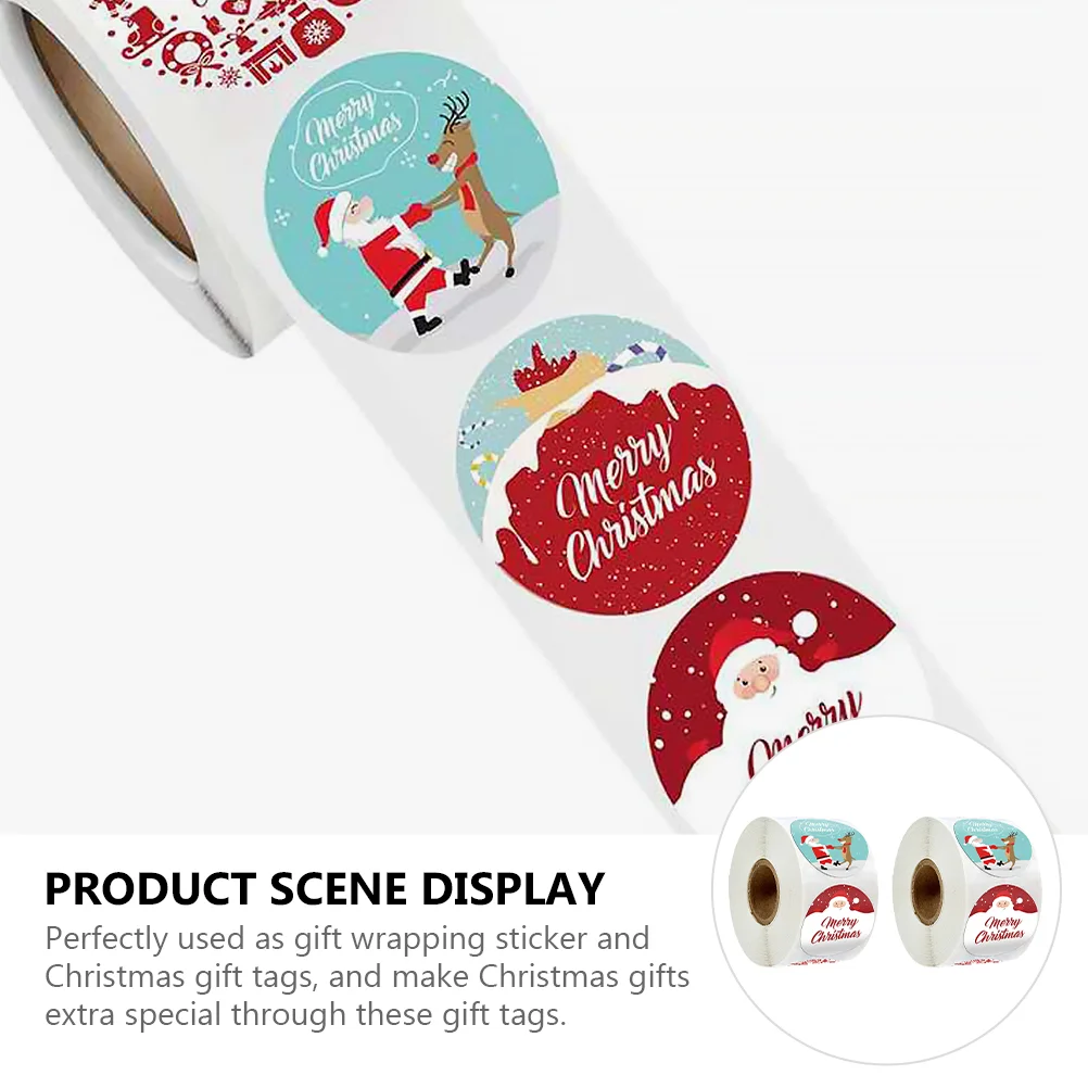 2 рулона рождественских этикеток наклейки подарочные этикетки самоклеящиеся |