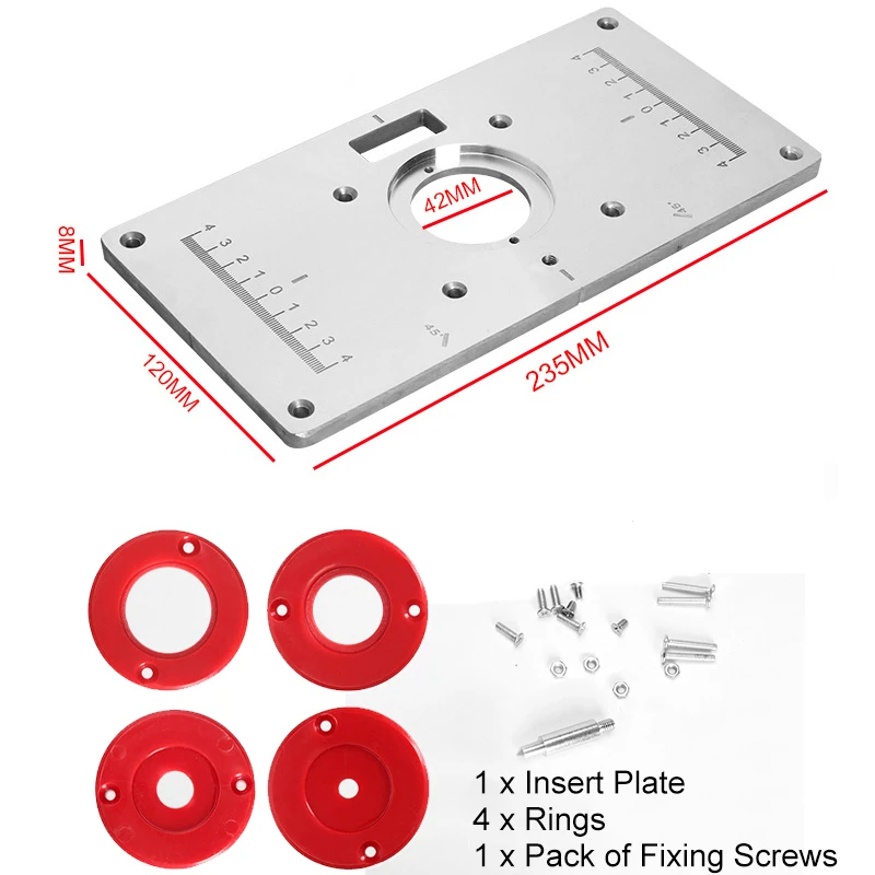 

RT0700c Multifunctional Aluminium Router Table Insert Plate Woodworking Benches Wood Router Trimmer Models Engraving Machine