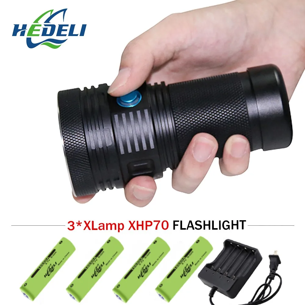 

Мощный светодиодный фонарик 18650 лм XHP70, фонарик с зарядкой от usb, фонарики, водонепроницаемый фонарик для кемпинга xhp50, фонарик, лампа