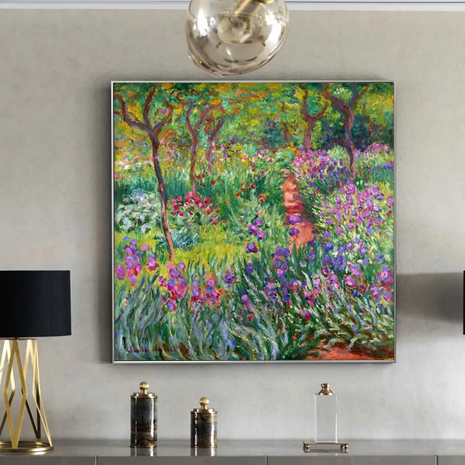 Claude Monet Impressionist Canvas Art Wall Paintings Reproductions Flowers In The Garden Posters And Prints For Living Room | Дом и сад
