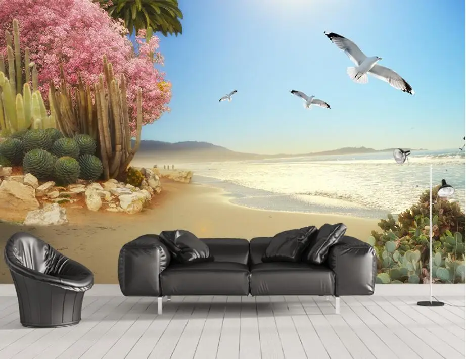 Пользовательские обои CJSIR 3D невооруженным глазом морские тропические растения