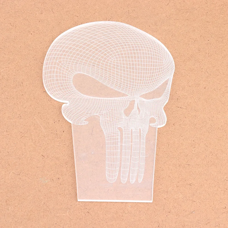 Светодиодный ночсветильник в виде черепа акриловый цветной 3D Голограмма иллюзия