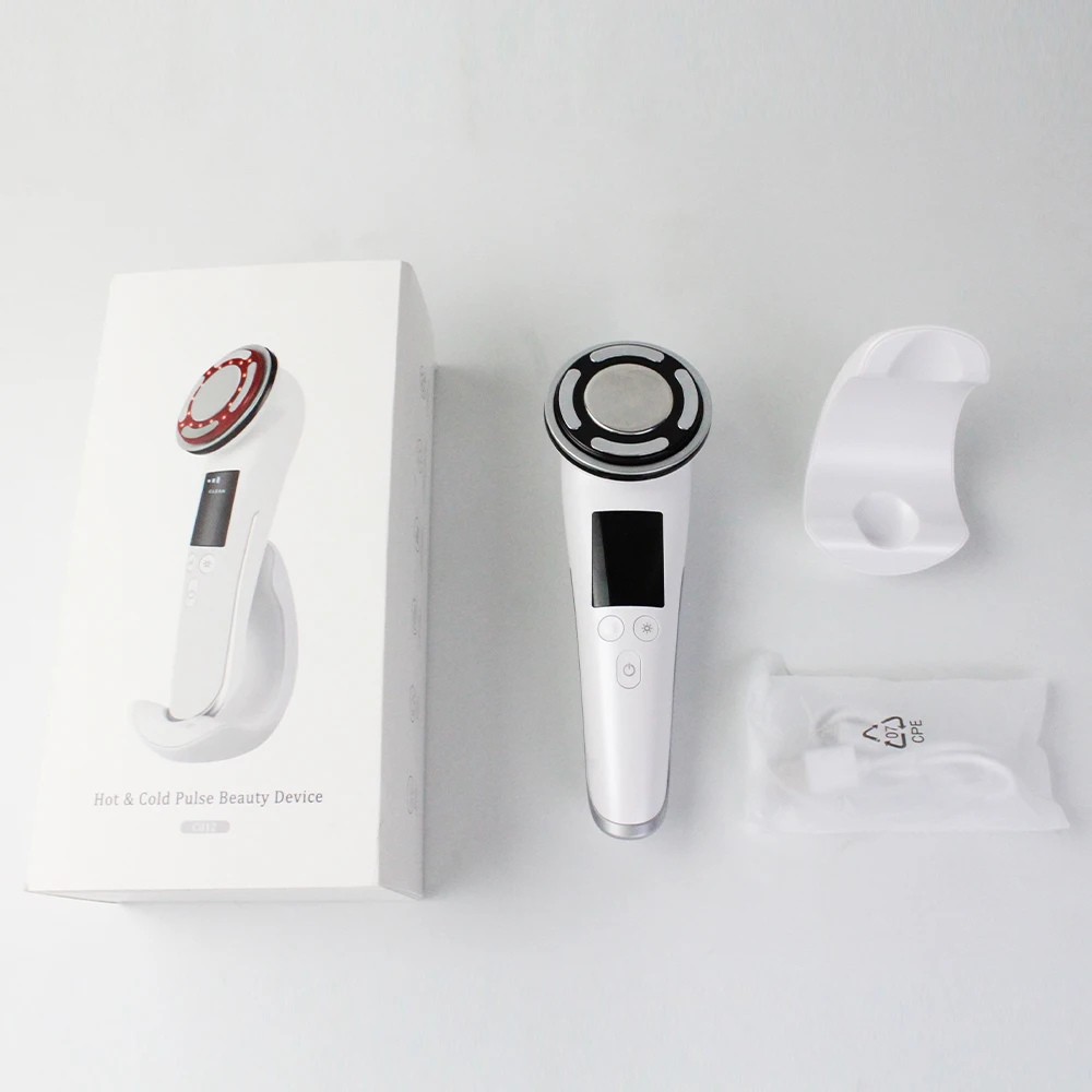 Home Beauty Instrument Ion Vibration Massage Face Micro-current Pulse Cold and Hot Color Light | Красота и здоровье