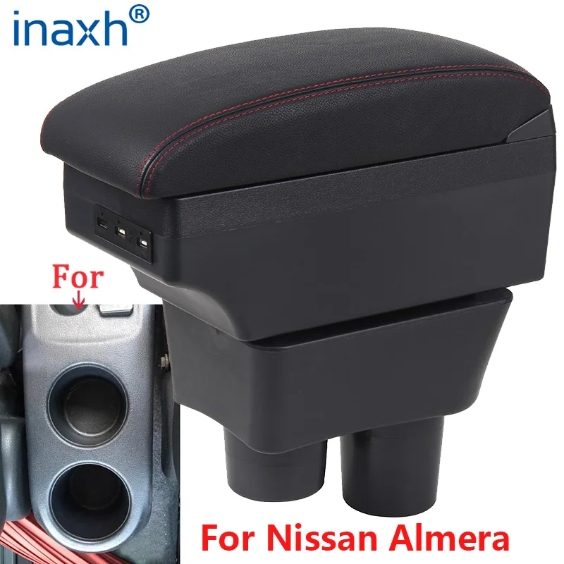 

For Nissan Almera Armrest For Nissan Almera Versa Car Armrest Box Storage Box ashtray decoration Refit accessories