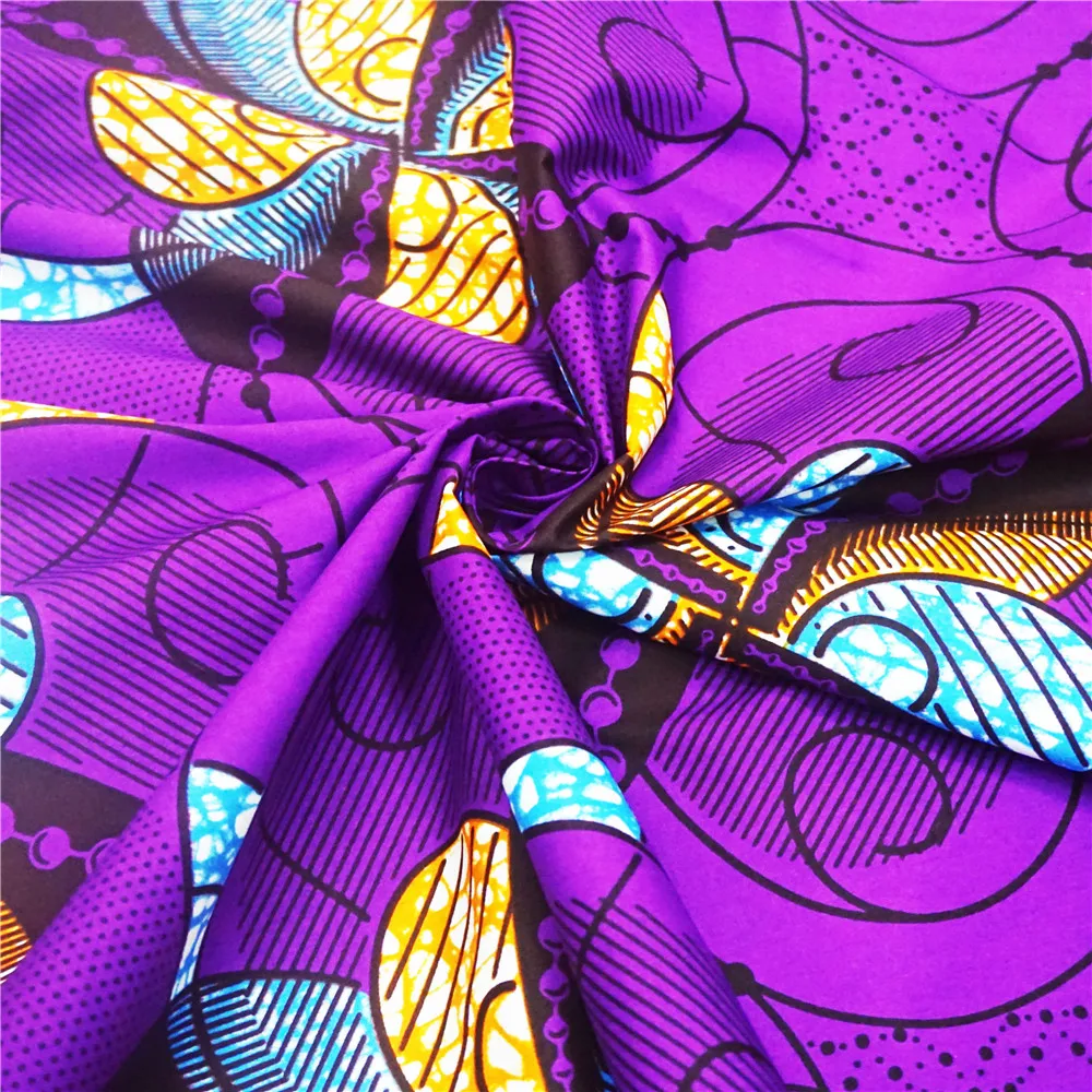 

2020 African block wax prints fabric Veritable wax fabrics Ankara Wax 100% cotton 6 yards