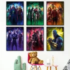 Постеры и принты фильмов Мстители война бесконечности танос с супергероями Marvel комиксные картины на холсте на стену художественные картины