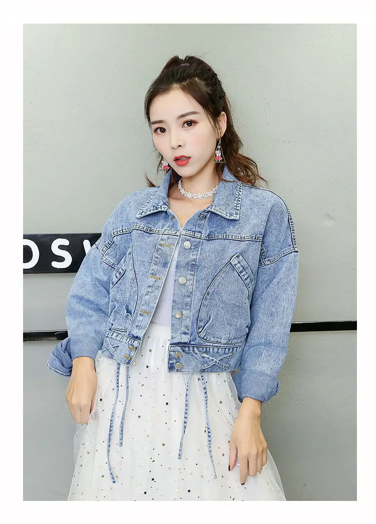 Женская короткая куртка весна осень 2020 новая свободная джинсовая одежда в стиле